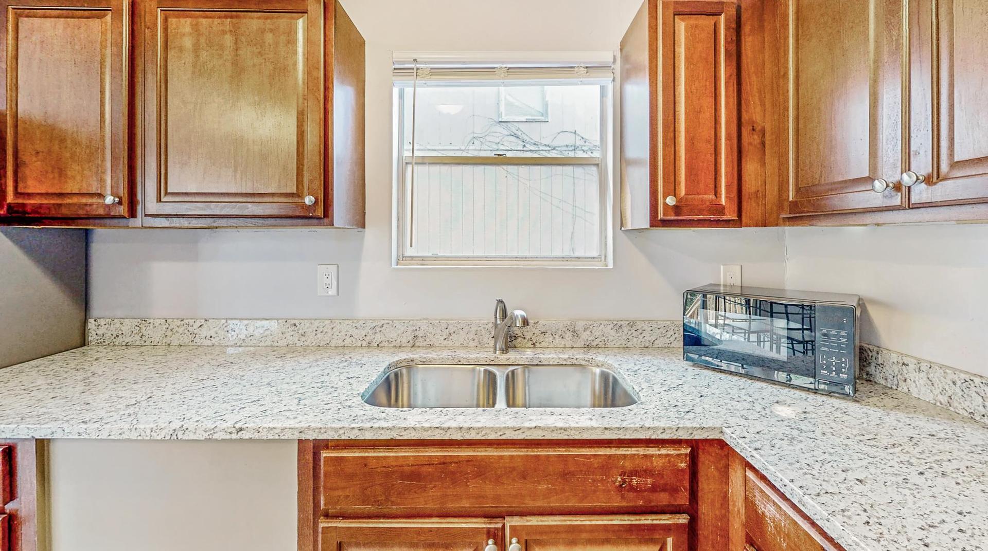 Common spaces including the kitchen