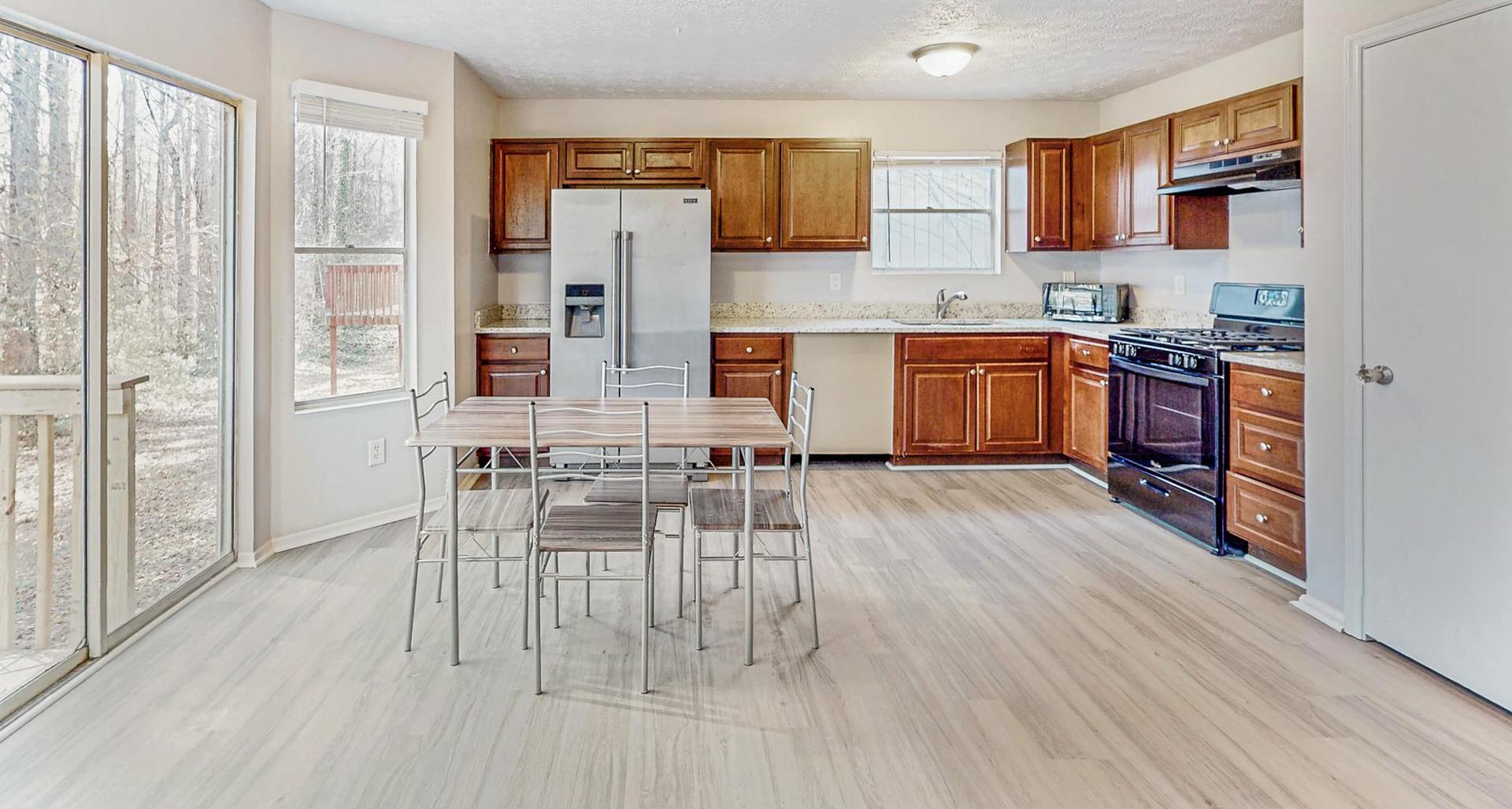 Common spaces including the kitchen
