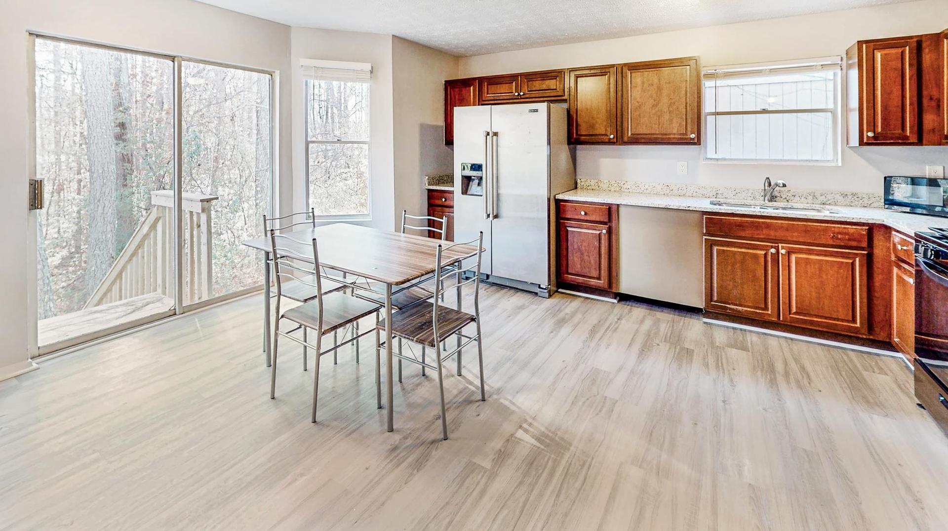 Common spaces including the kitchen