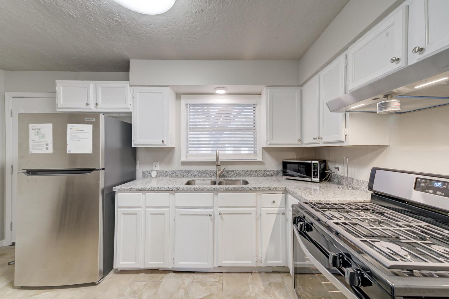 Common spaces including the kitchen