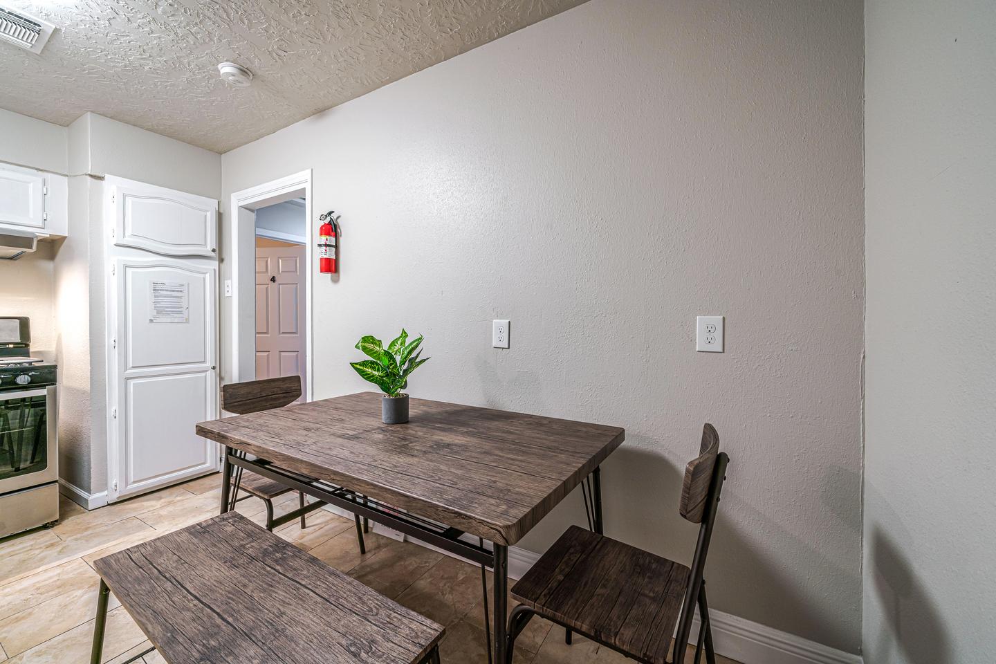 Common spaces including the kitchen