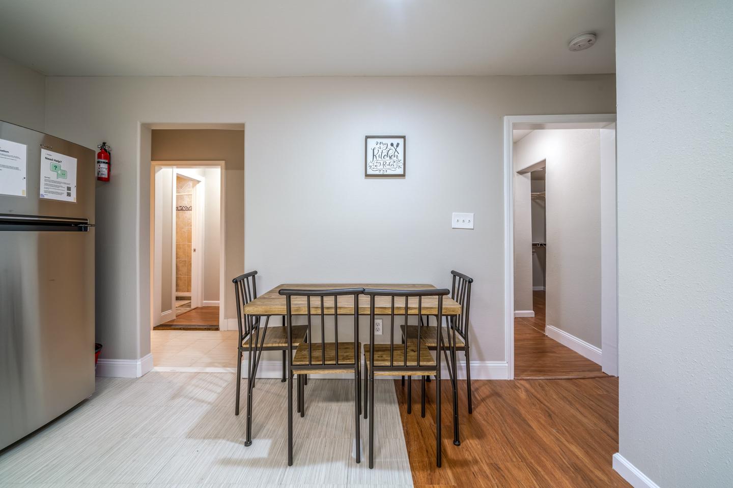Common spaces including the kitchen