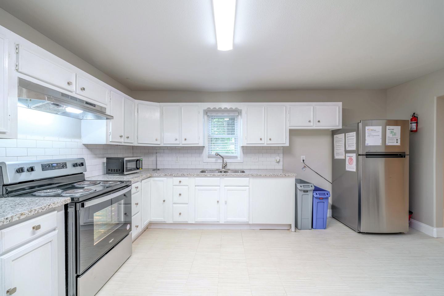 Common spaces including the kitchen