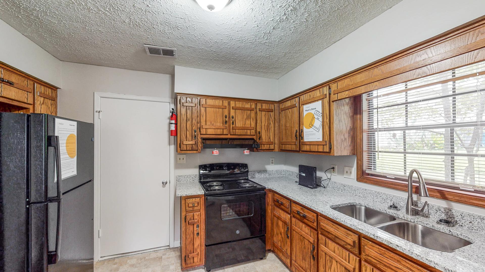 Common spaces including the kitchen