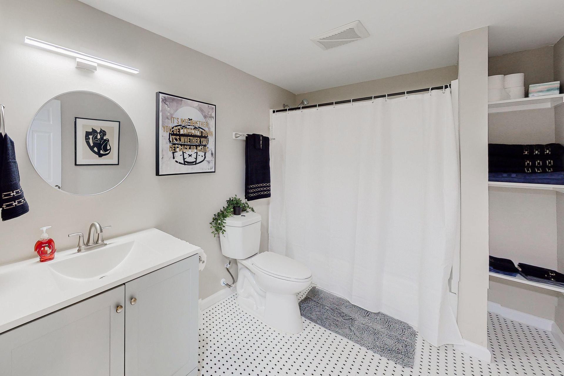 Full bathtub and a shower in your own private bathroom
