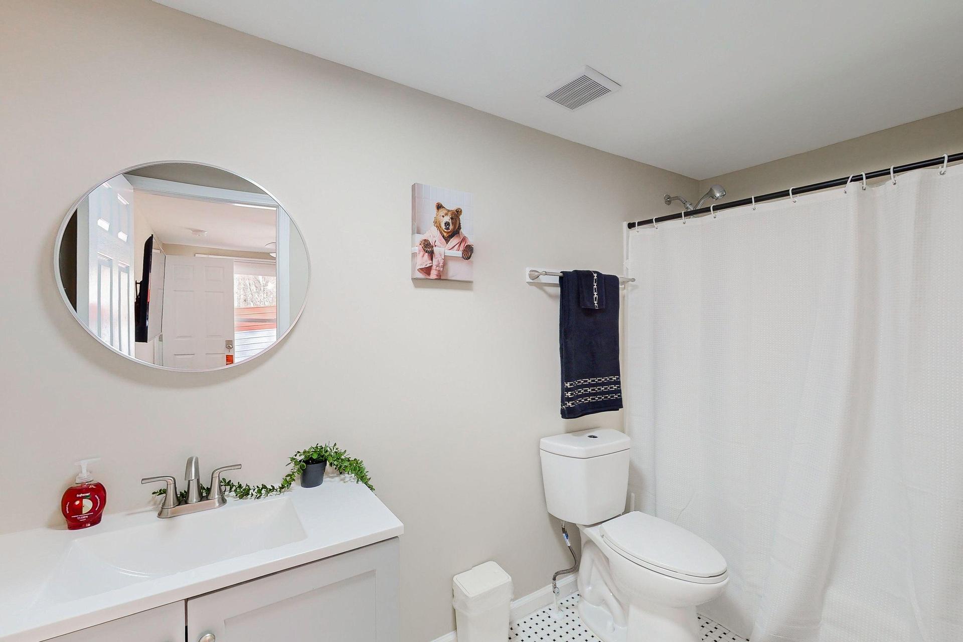 Full bathtub and a shower in your own private bathroom