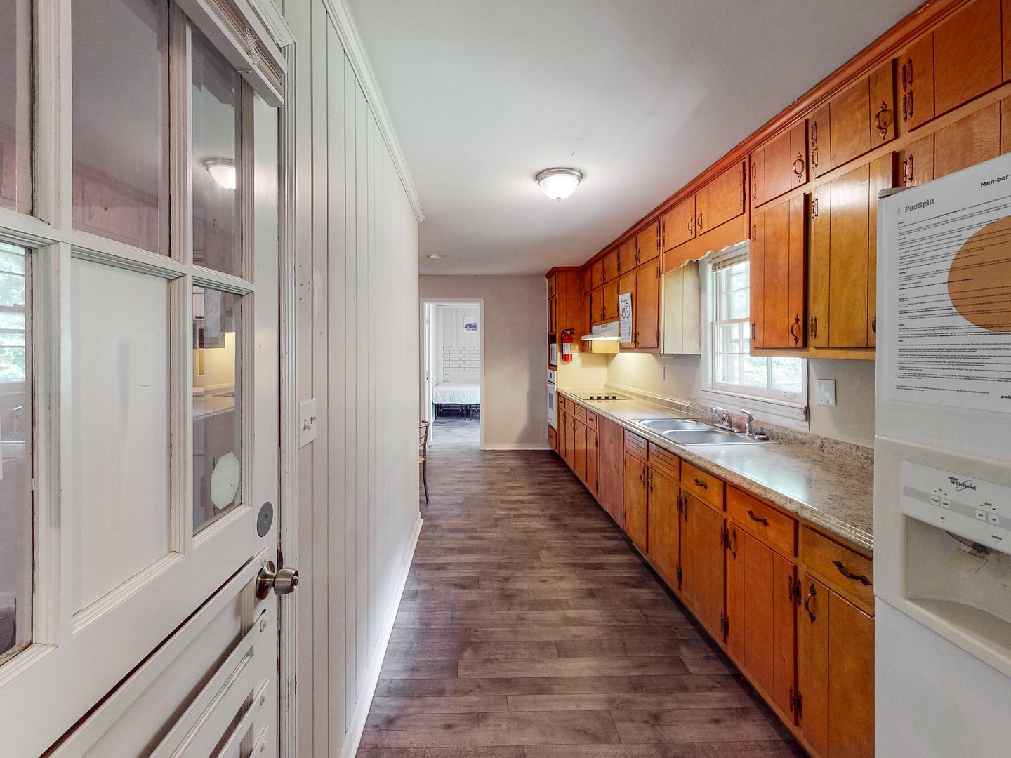 Common spaces including the kitchen