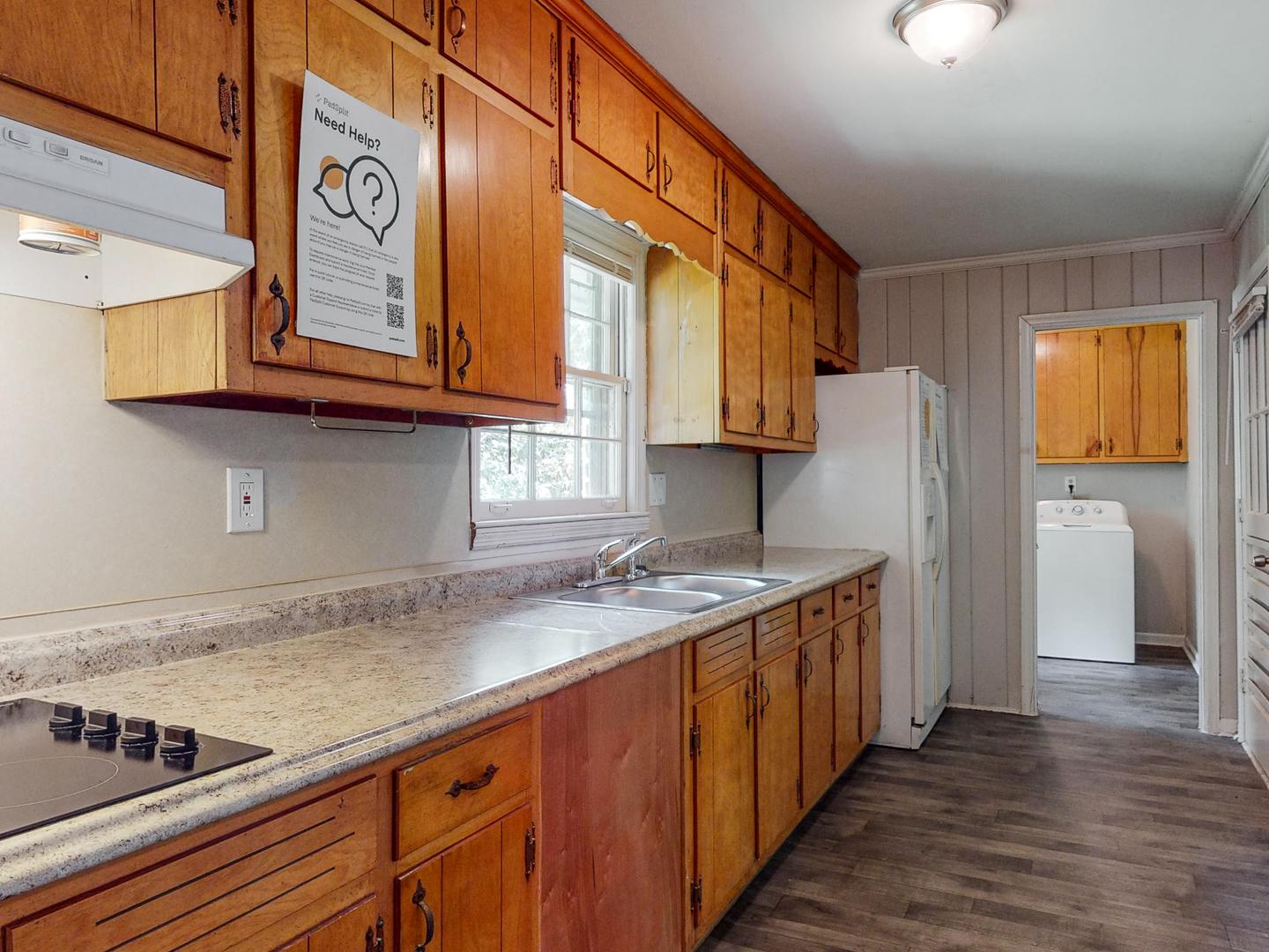 Common spaces including the kitchen
