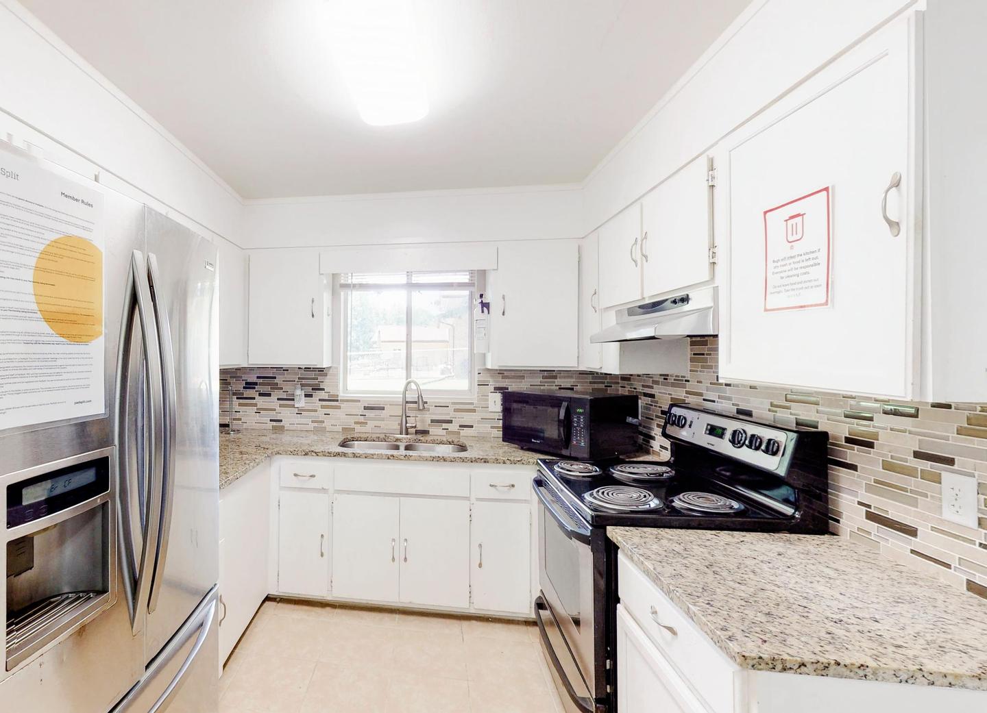 Common spaces including the kitchen