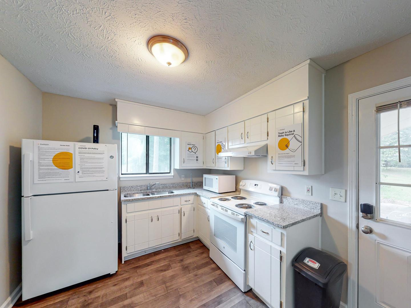 Common spaces including the kitchen
