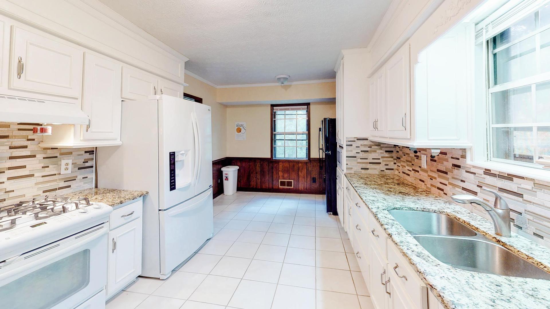 Common spaces including the kitchen