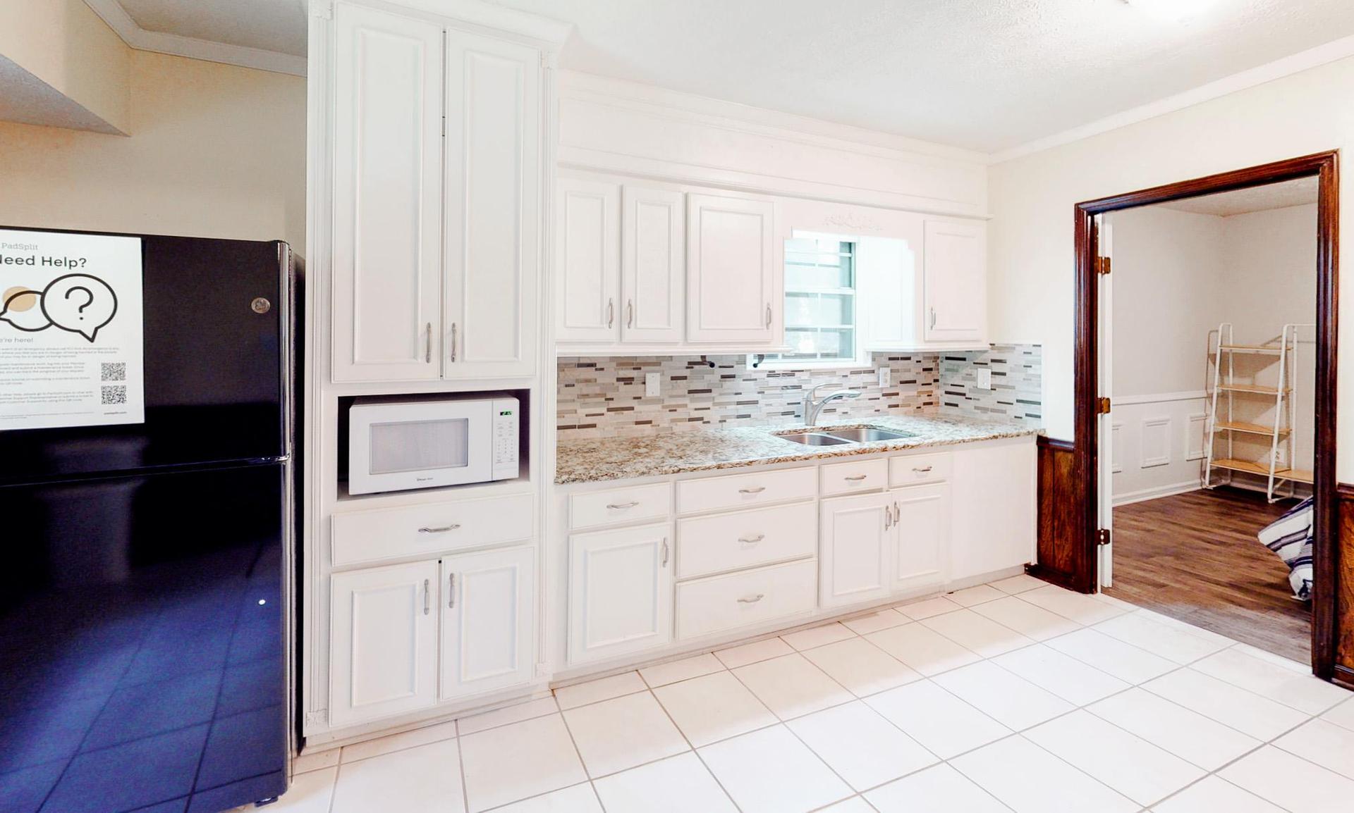 Common spaces including the kitchen