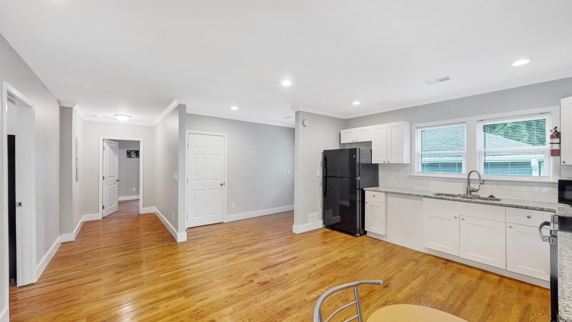Common spaces including the kitchen