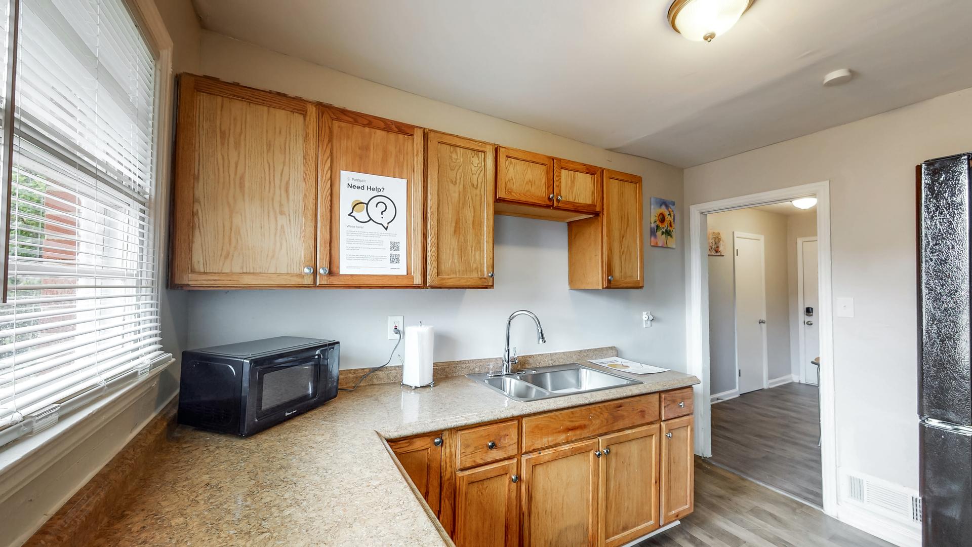 Common spaces including the kitchen