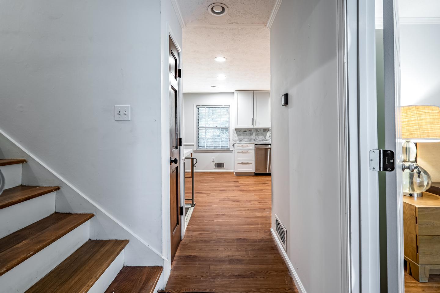 Common spaces including the kitchen