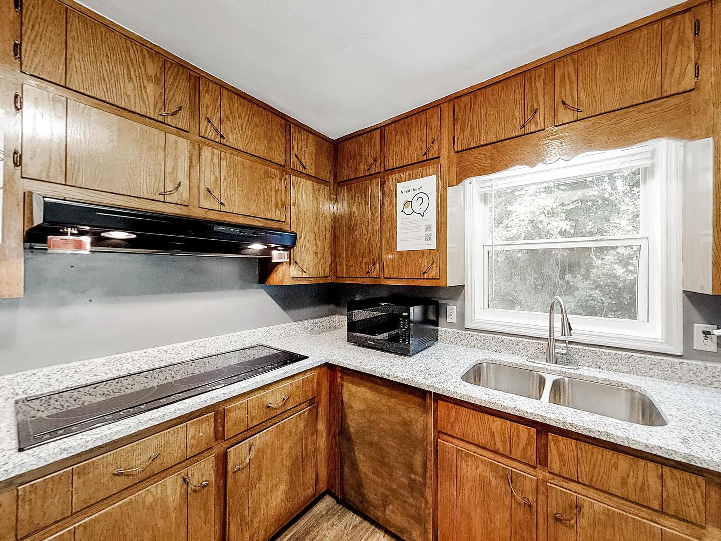 Common spaces including the kitchen