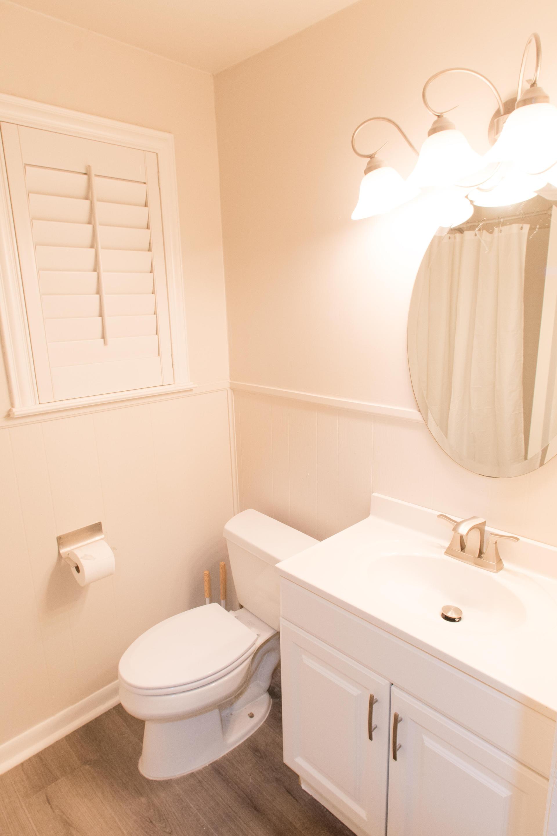Shared bathroom with shower.