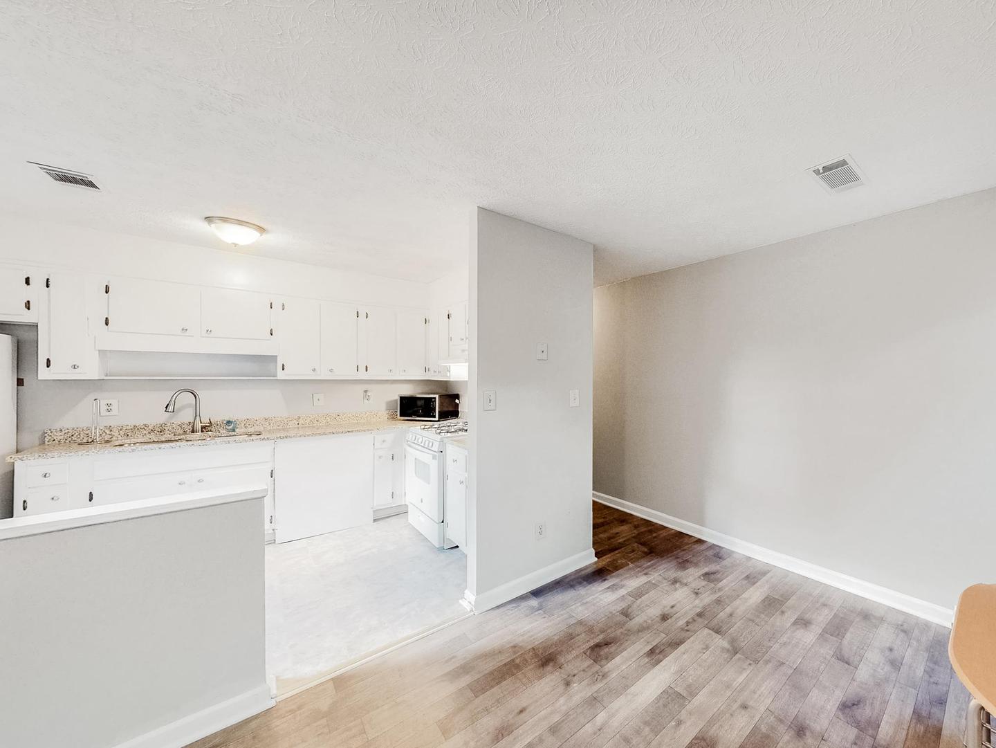 Common spaces including the kitchen