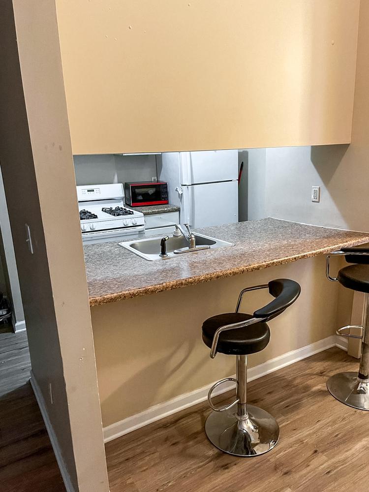 Common spaces including the kitchen