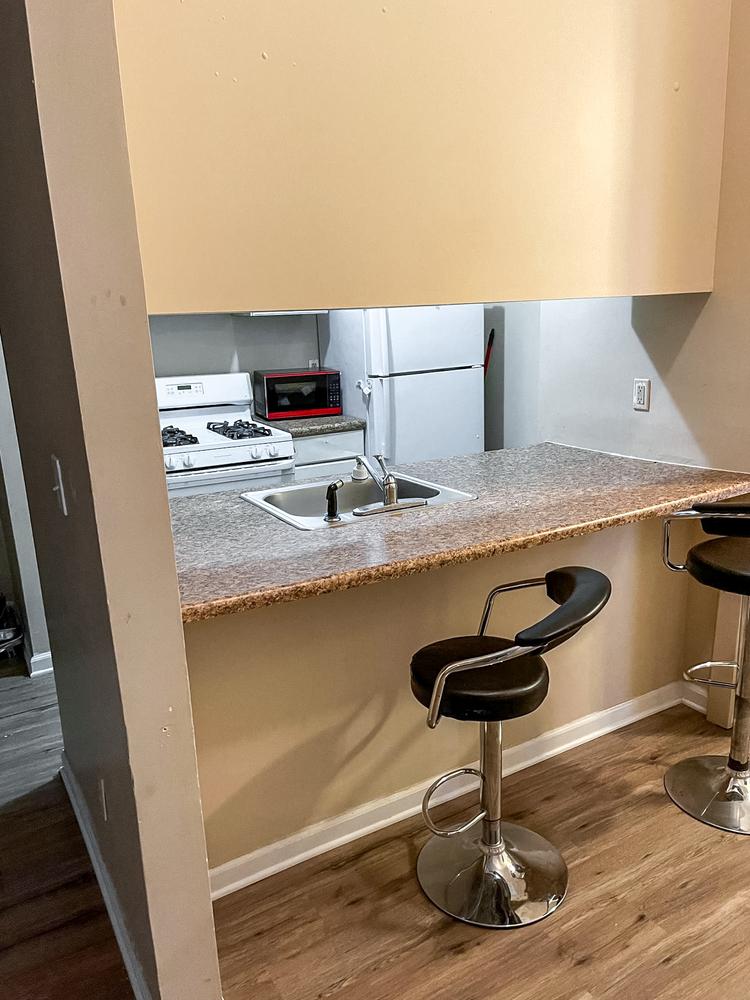 Common spaces including the kitchen