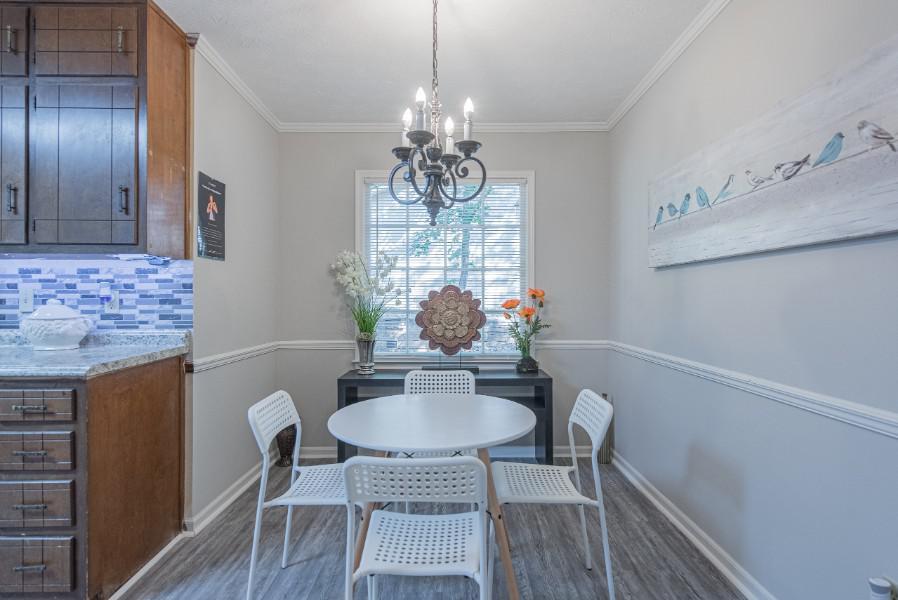 Common spaces including the kitchen