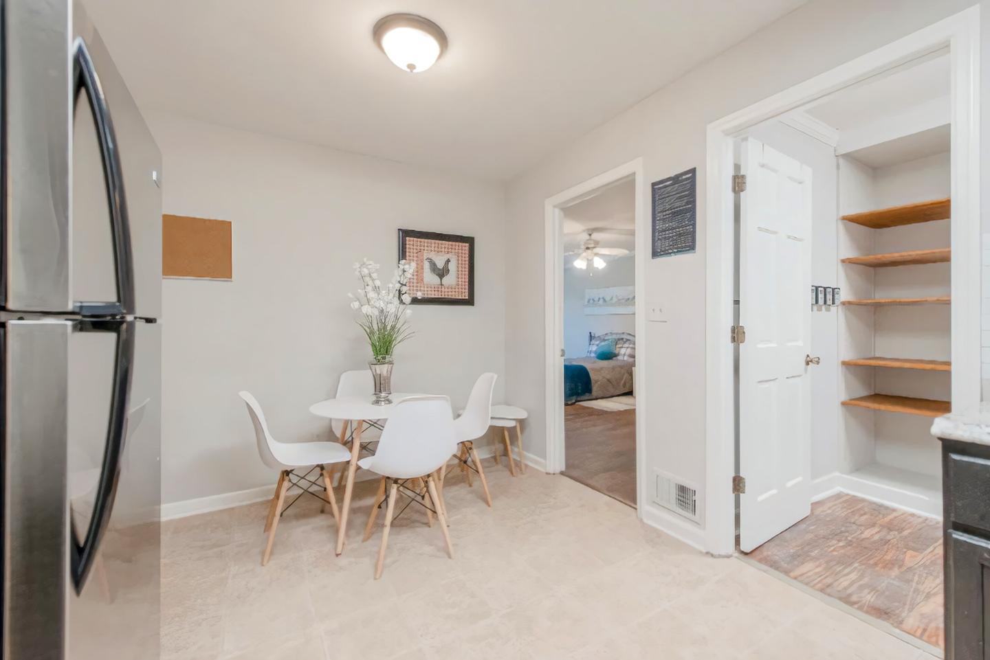 Common spaces including the kitchen