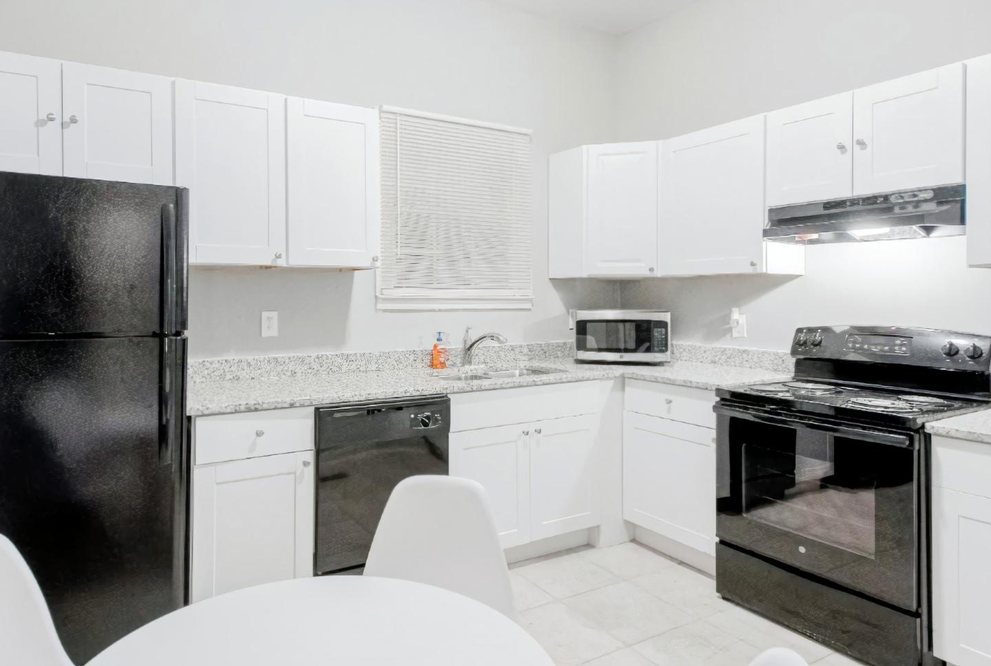 Common spaces including the kitchen