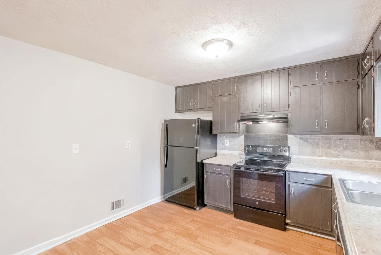 Common spaces including the kitchen