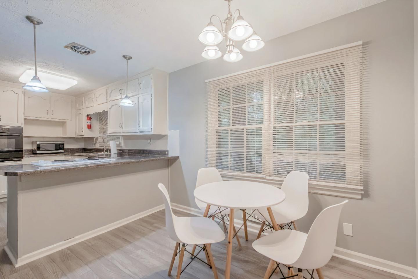 Common spaces including the kitchen
