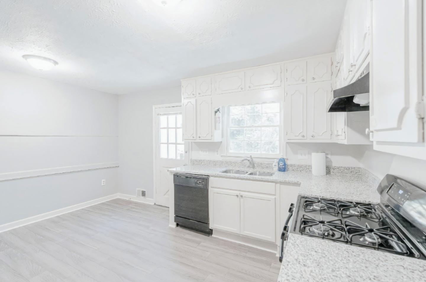 Common spaces including the kitchen