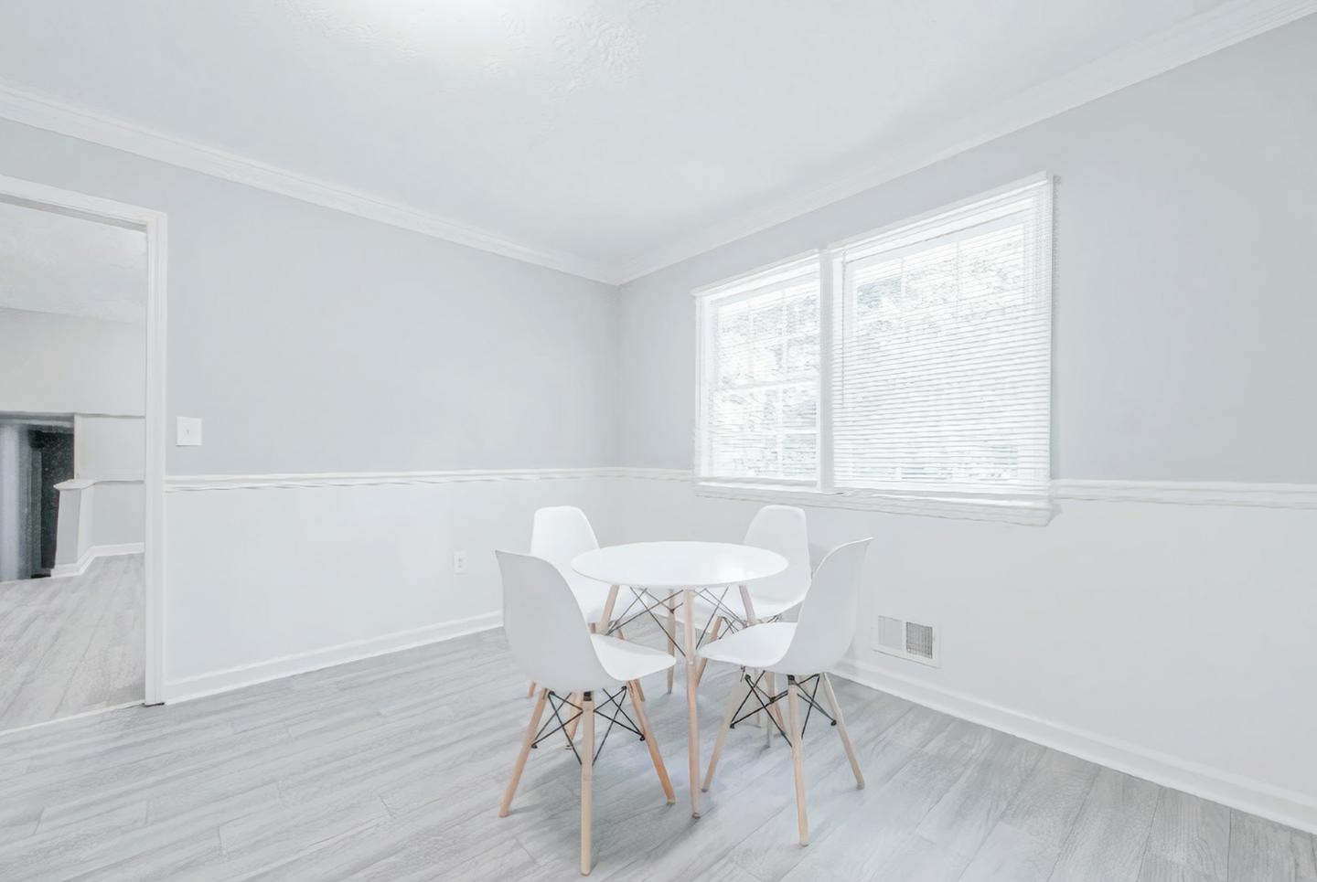 Common spaces including the kitchen