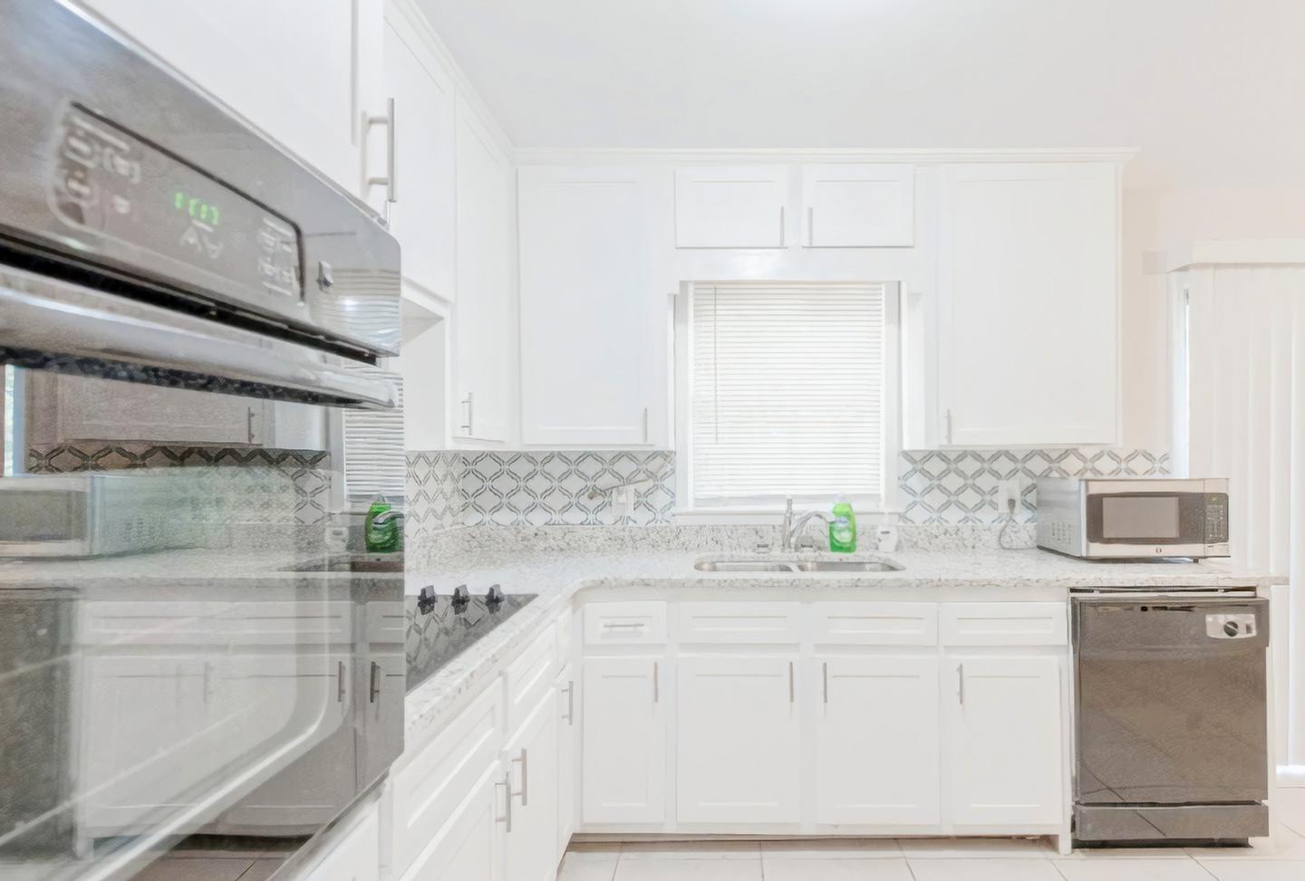 Common spaces including the kitchen