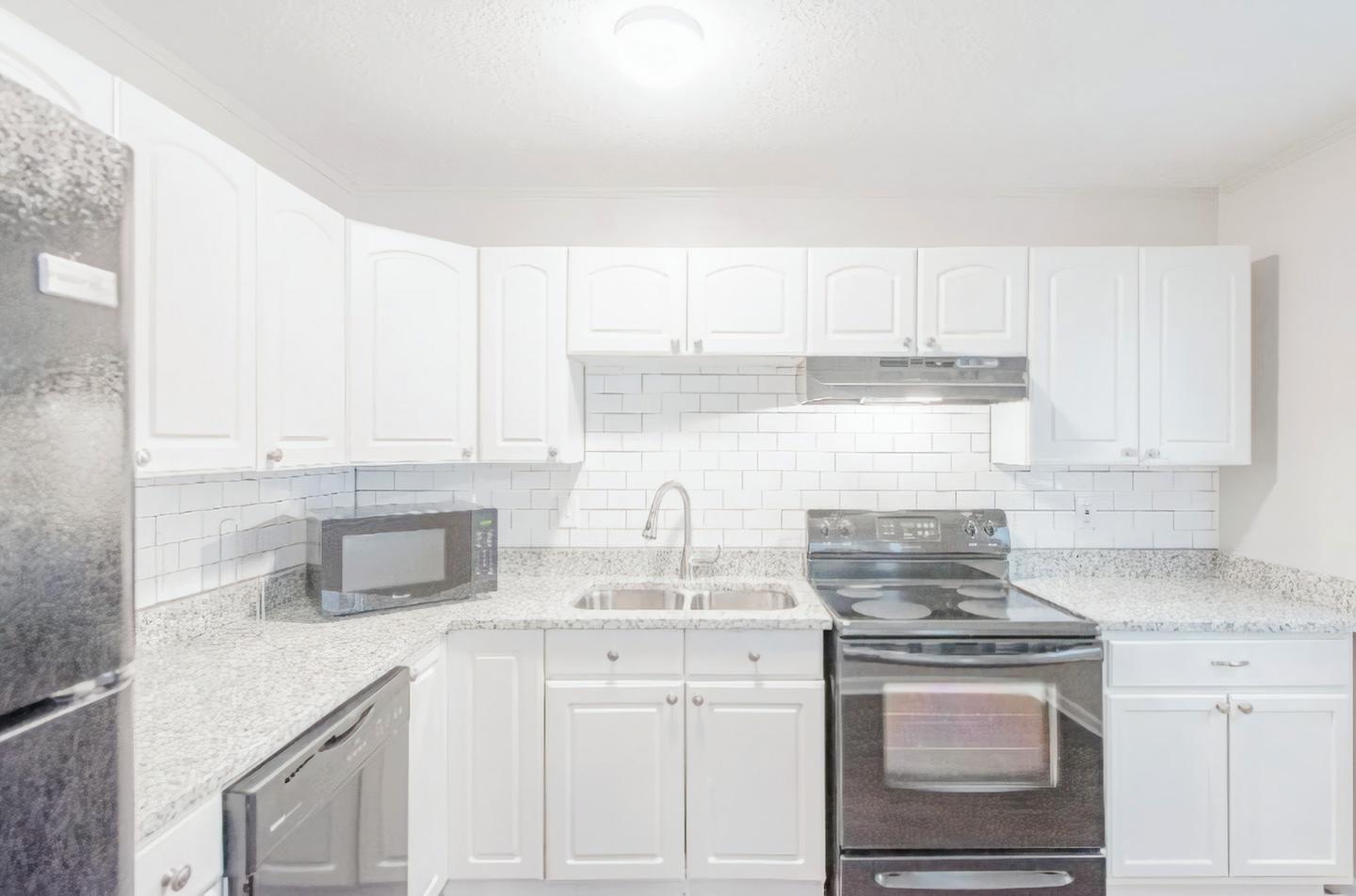 Common spaces including the kitchen