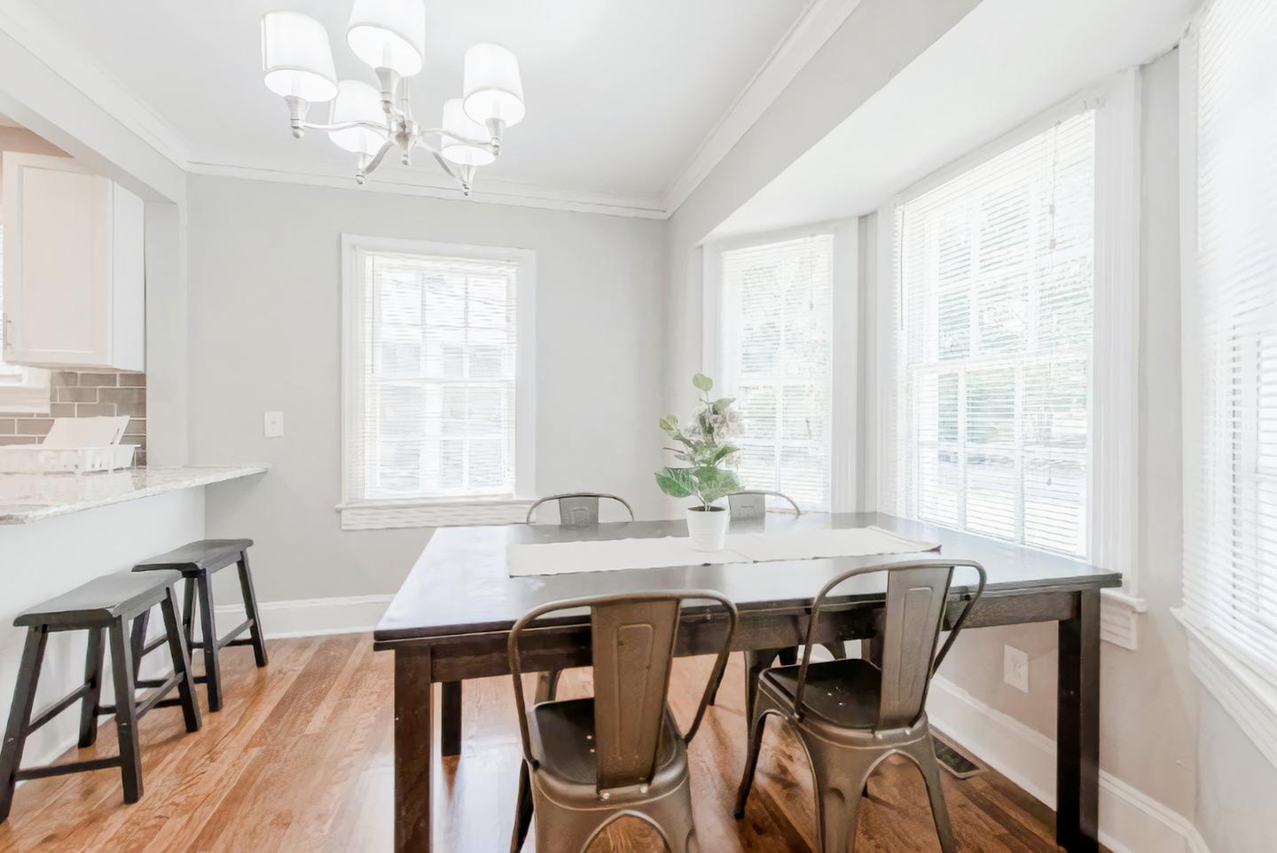 Common spaces including the kitchen