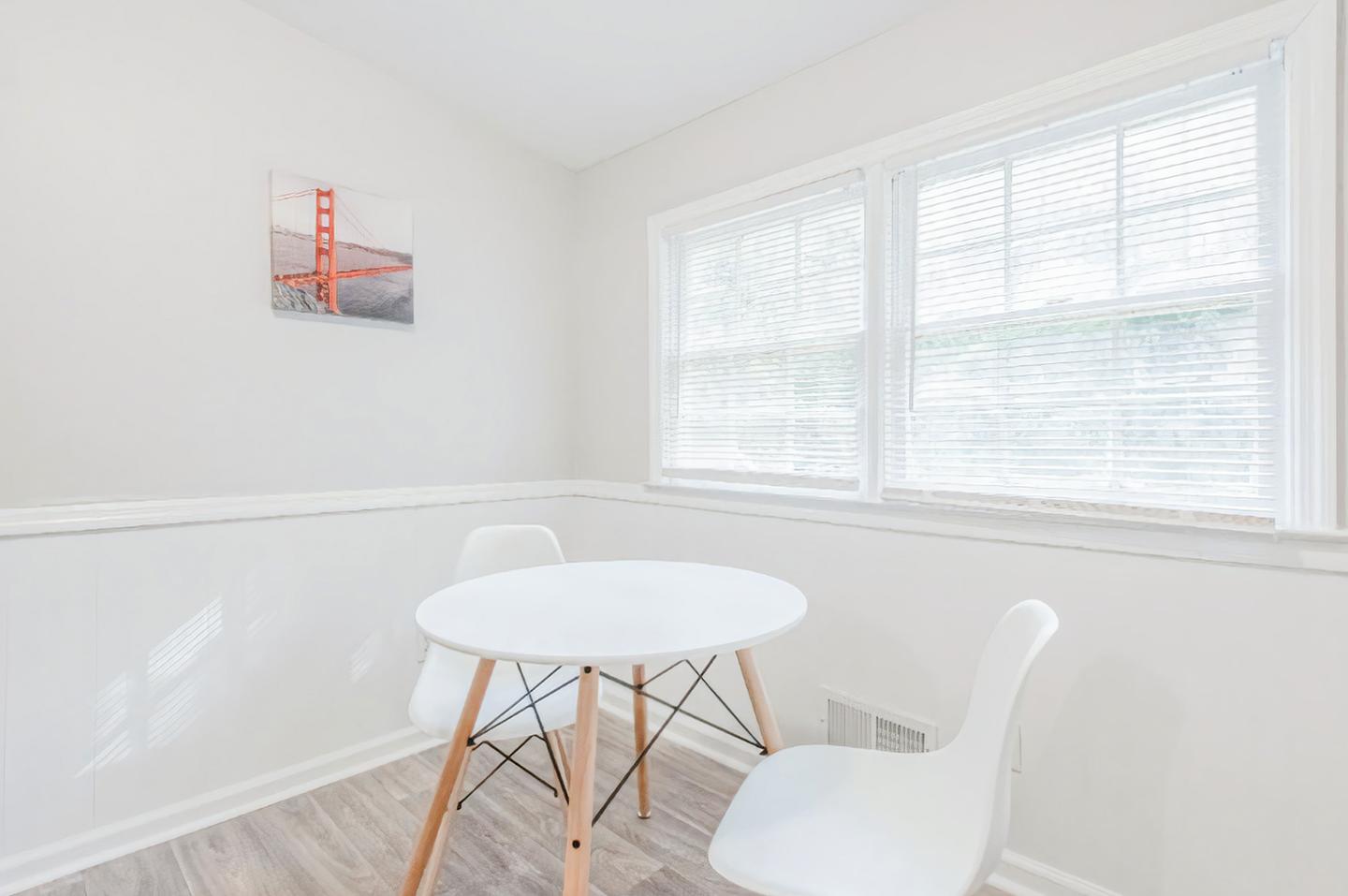 Common spaces including the kitchen