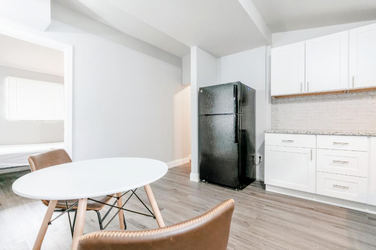 Common spaces including the kitchen
