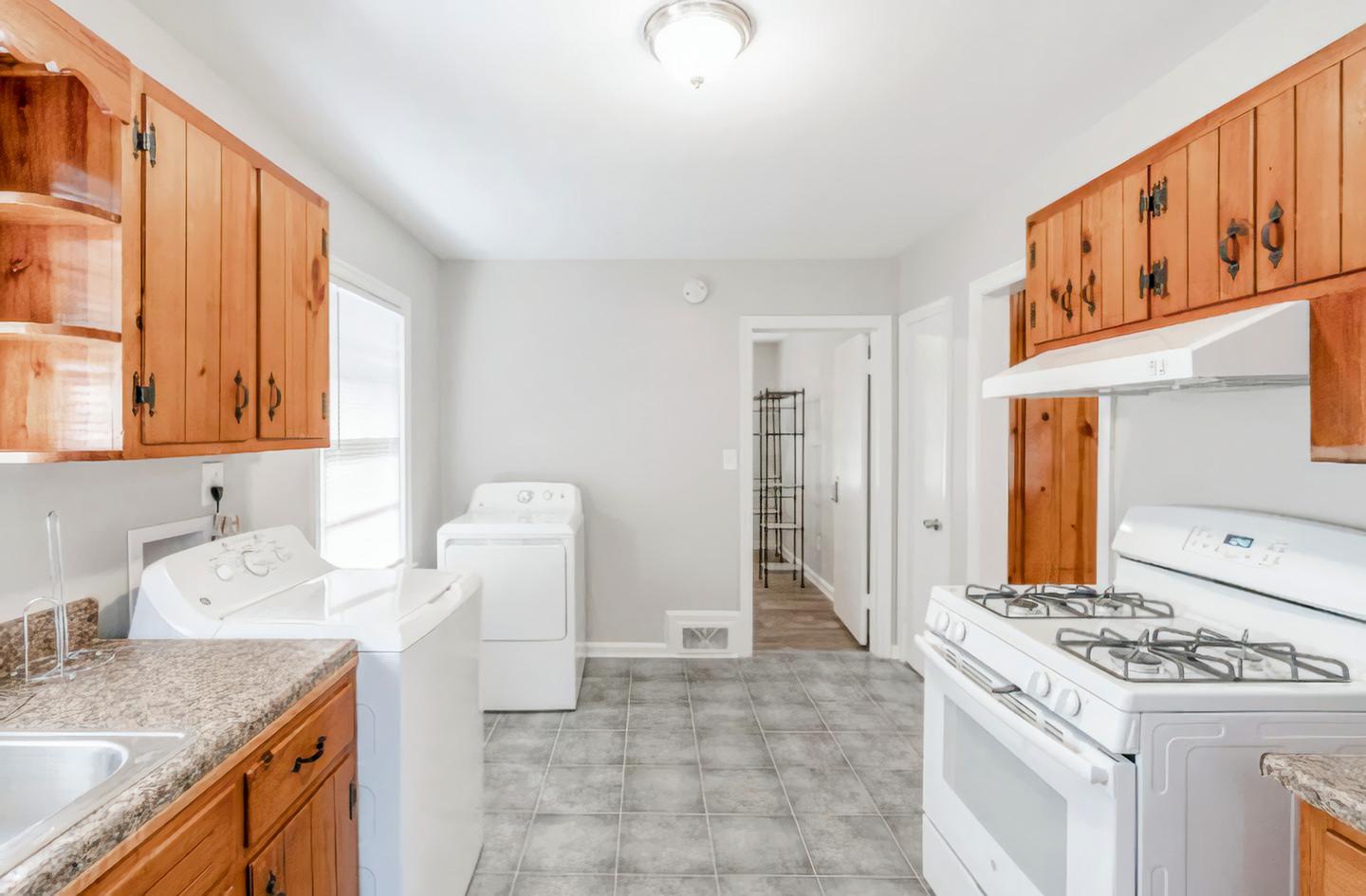 Common spaces including the kitchen