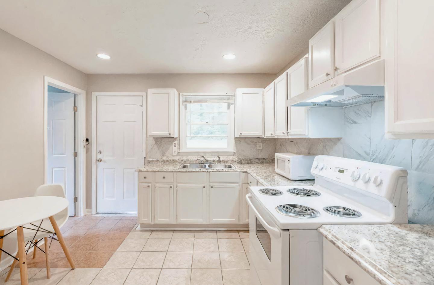 Common spaces including the kitchen