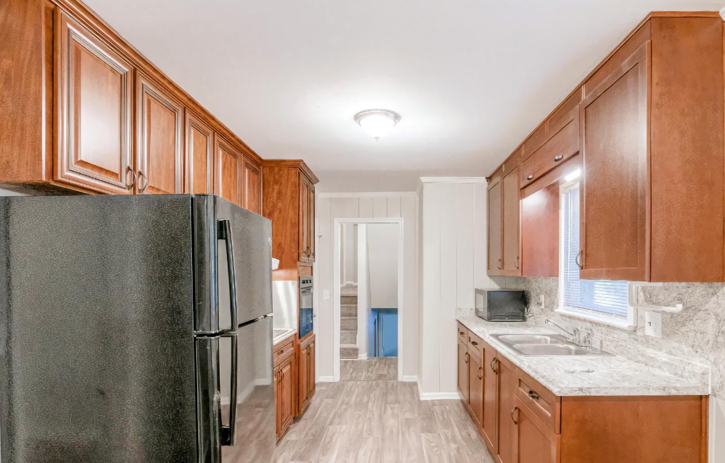 Common spaces including the kitchen
