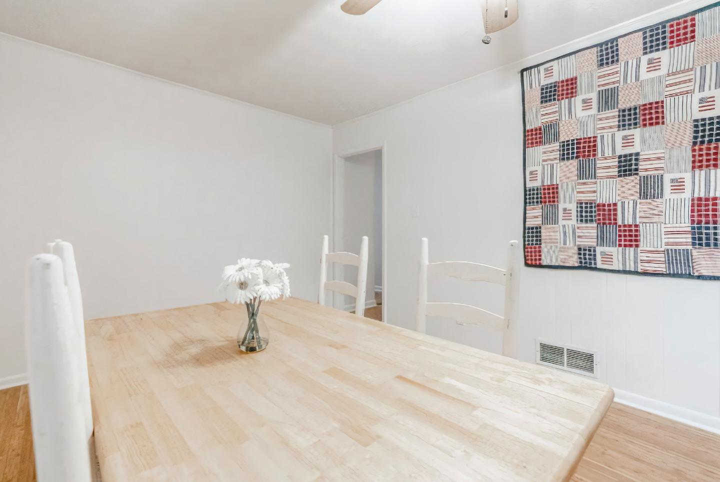 Common spaces including the kitchen