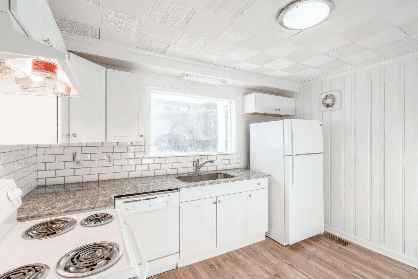 Common spaces including the kitchen