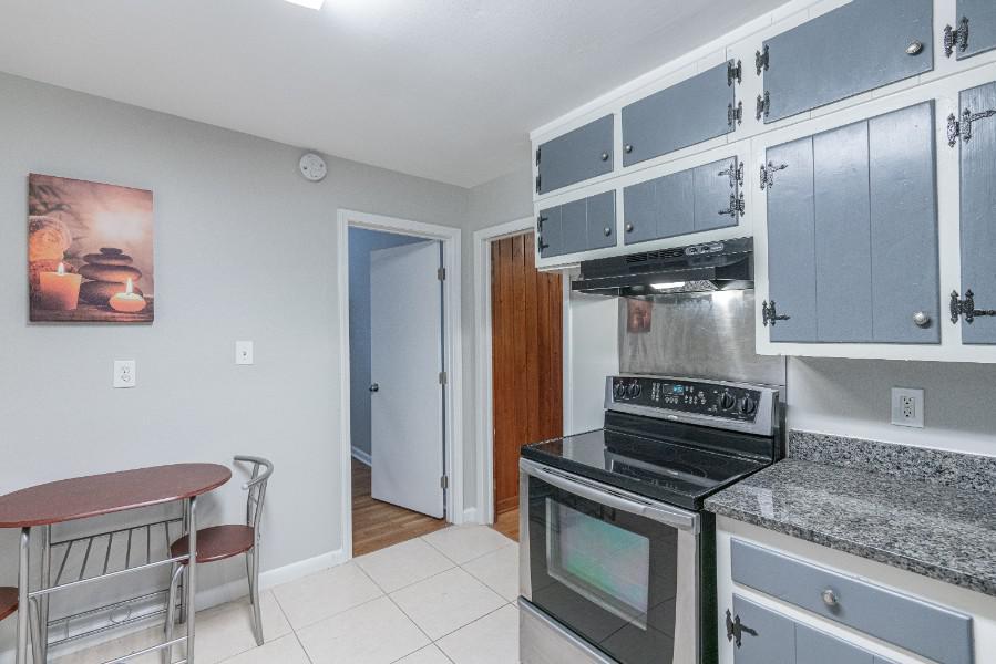 Common spaces including the kitchen