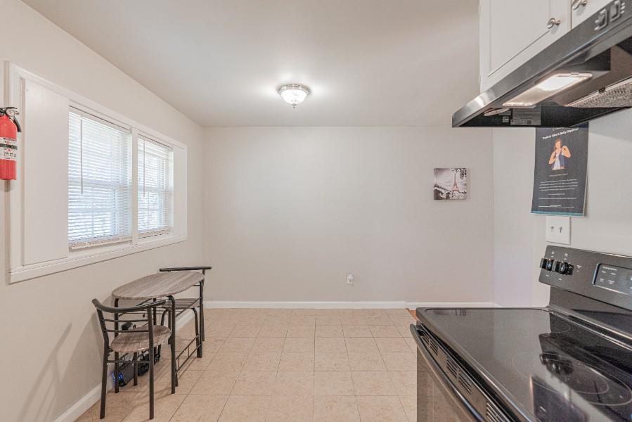 Common spaces including the kitchen