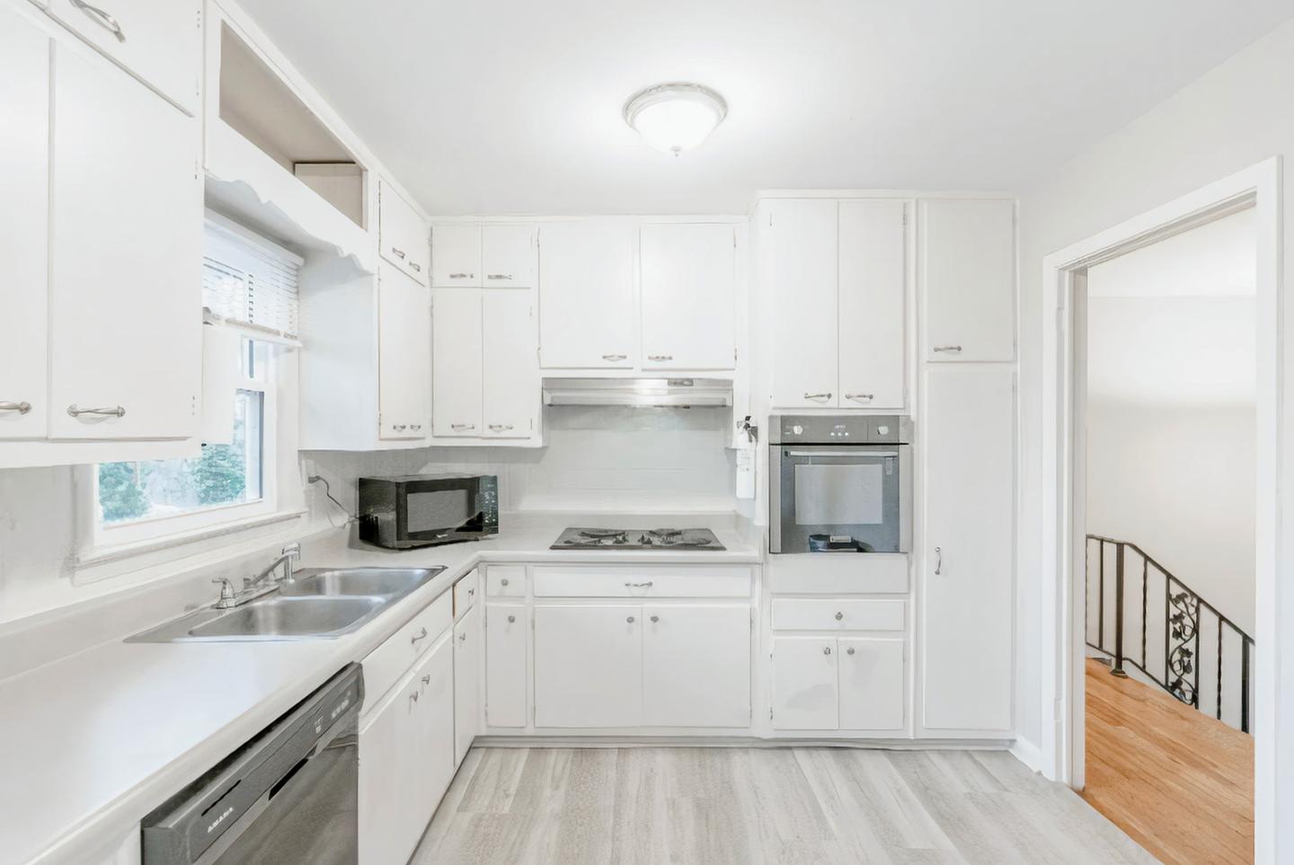 Common spaces including the kitchen