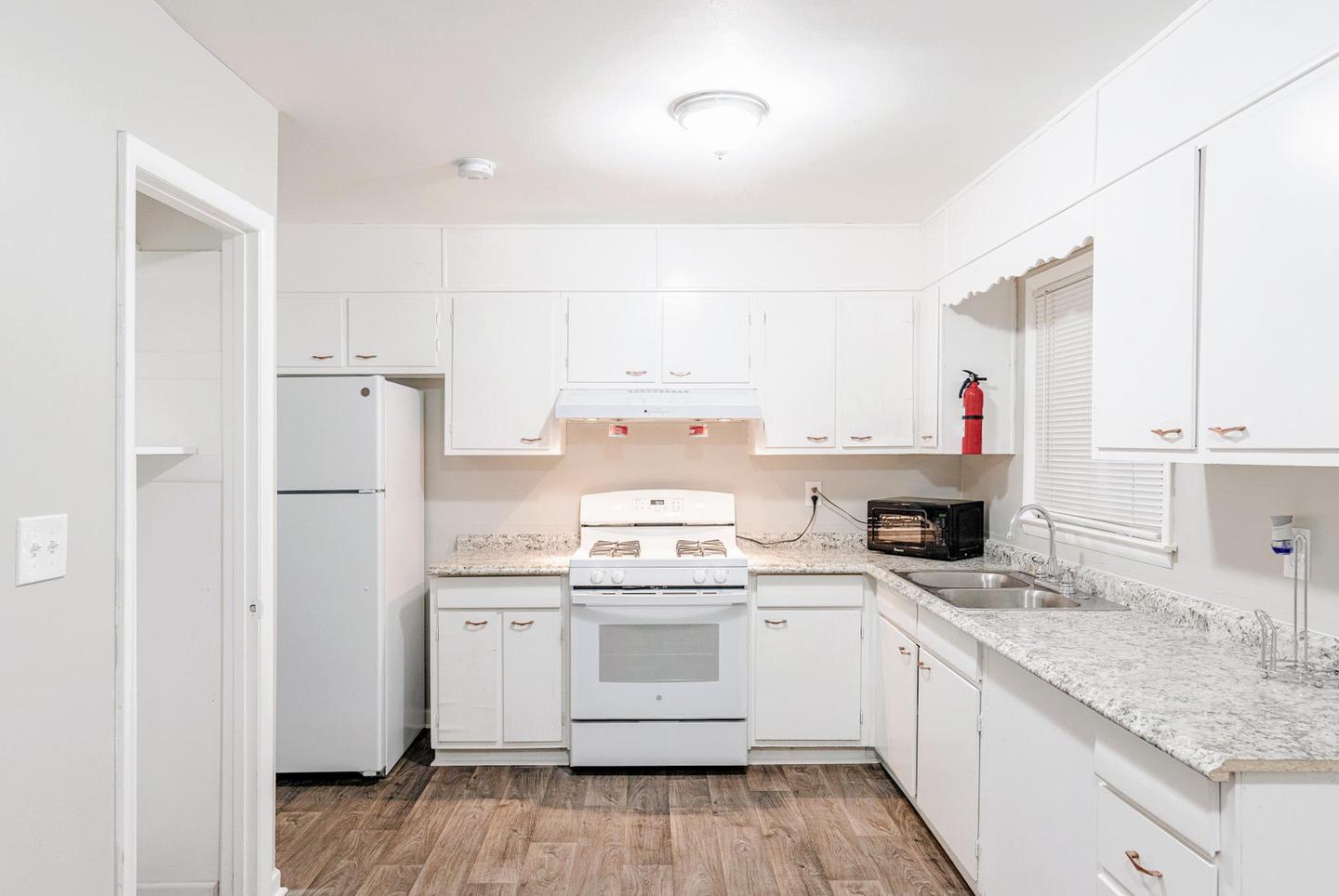 Common spaces including the kitchen