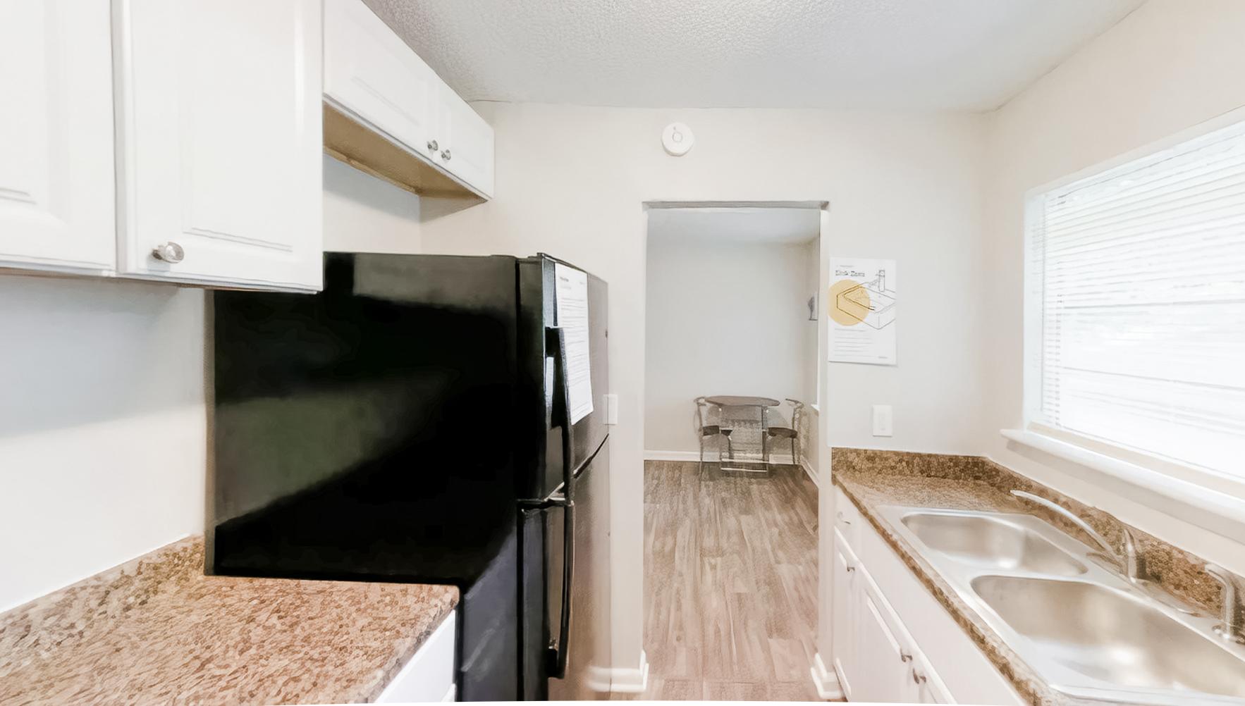 Common spaces including the kitchen