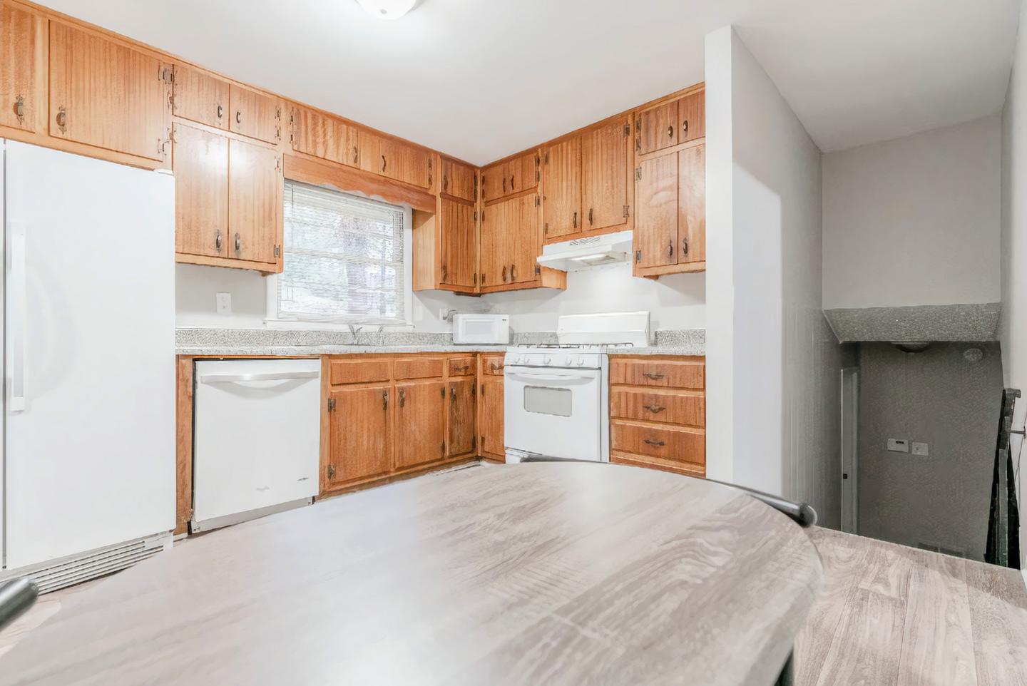Common spaces including the kitchen