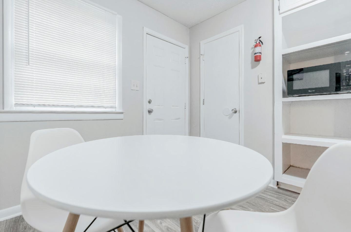 Common spaces including the kitchen