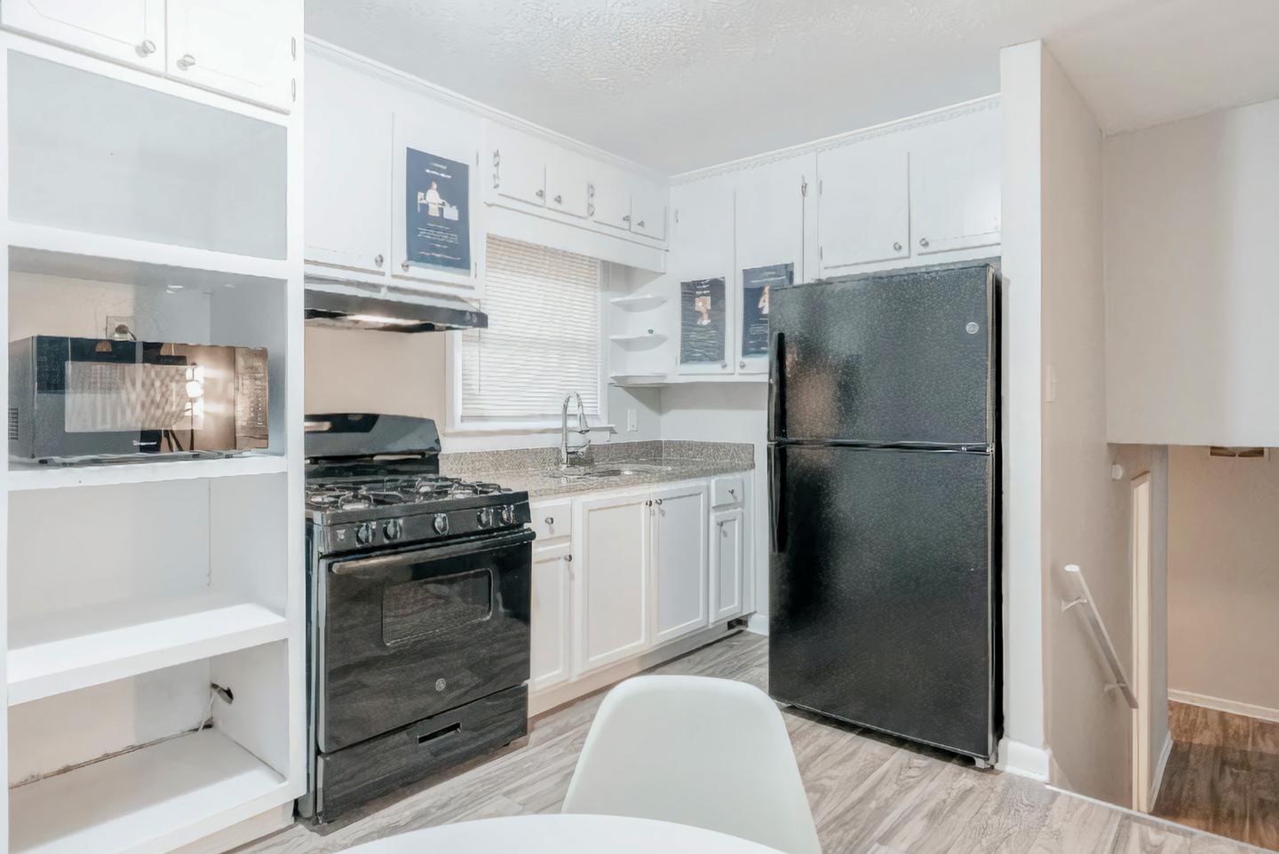 Common spaces including the kitchen