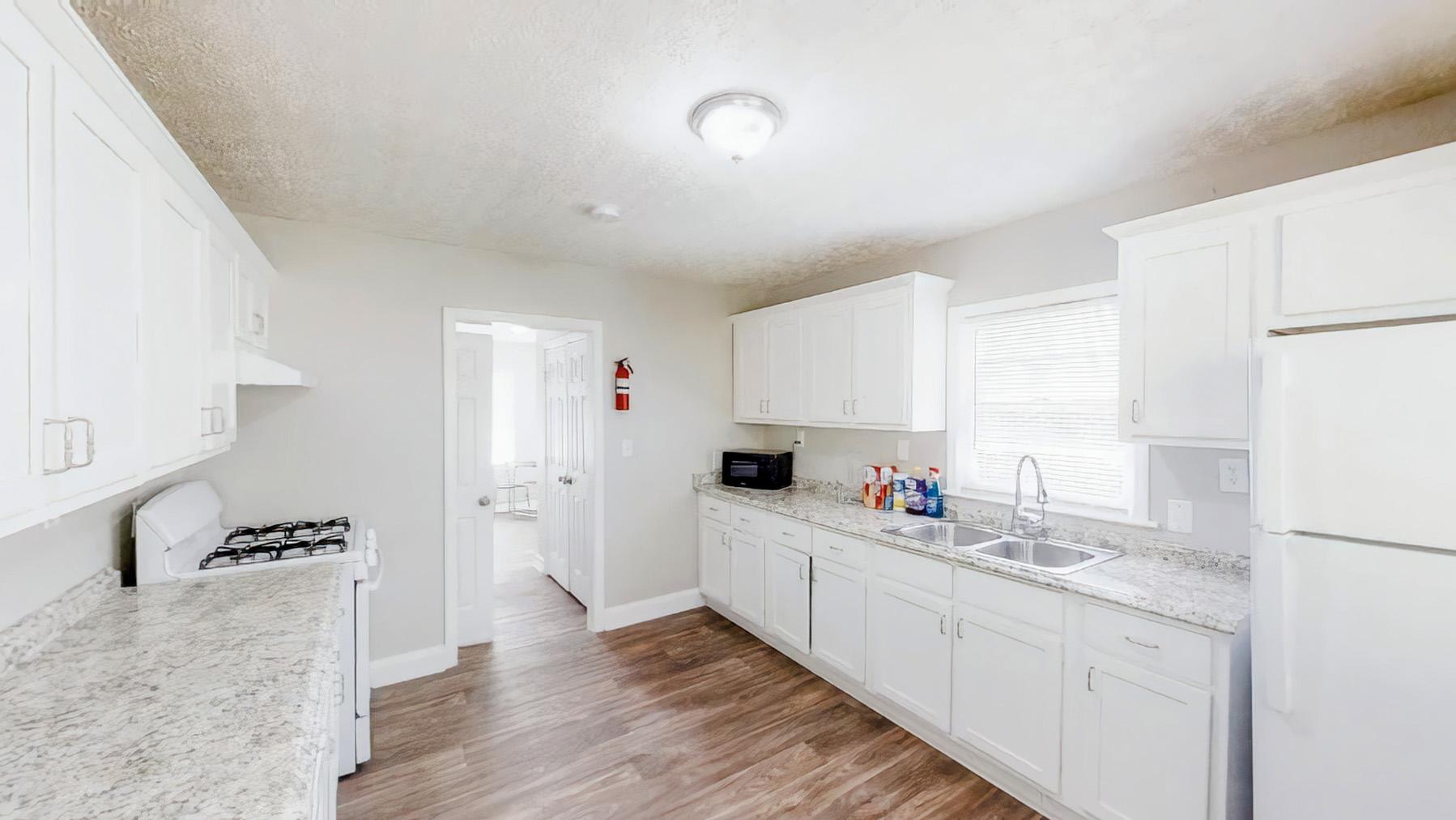 Common spaces including the kitchen